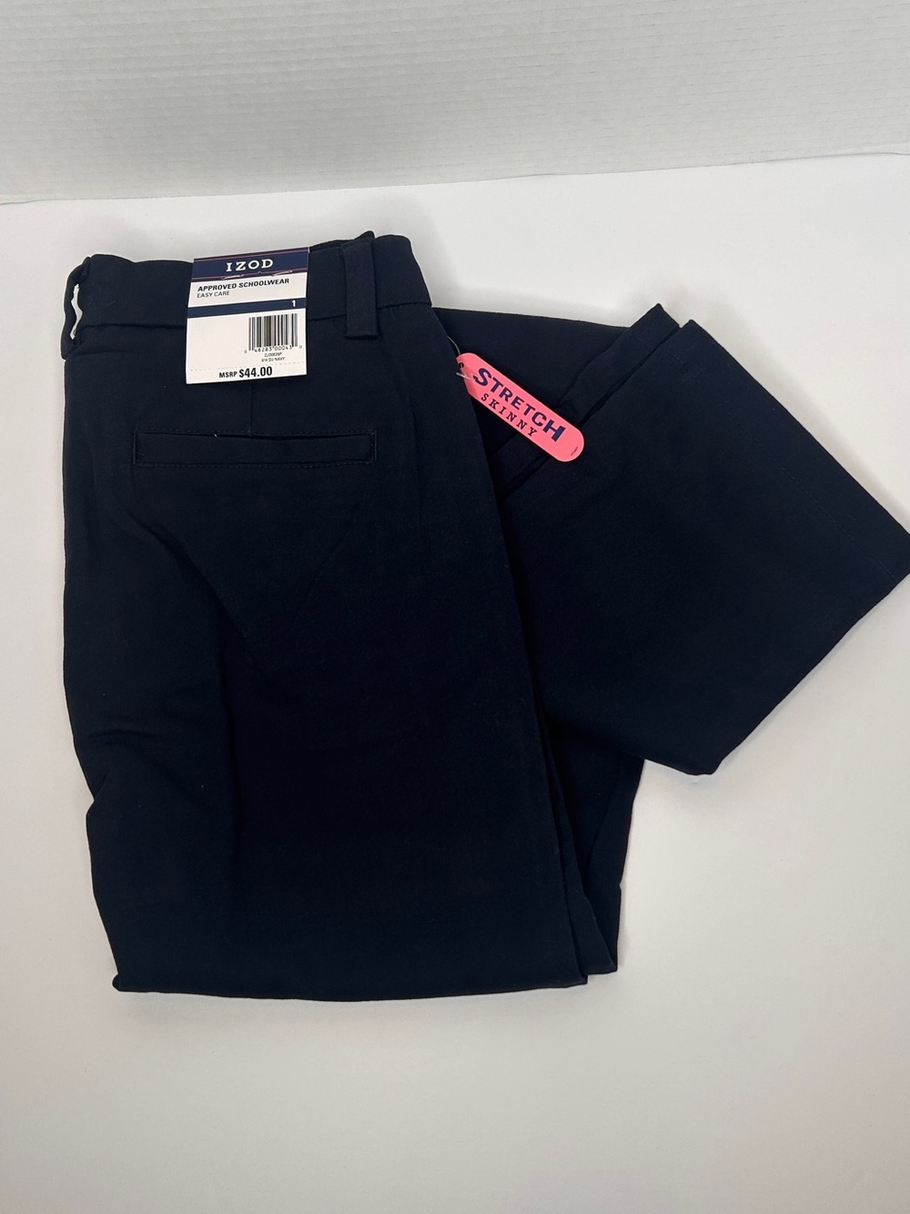 IZOD Juniors Uniform Stretch Twill Skinny Pant, Navy , 1 - Picture 13 of 14